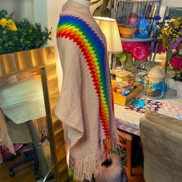 ππ· Rainbow Shawl Scarf π·π DreamDoll Retro NWT - Picture 6 of 10